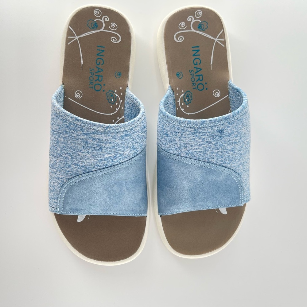 Ingaro Sport Sunset Sandals Women Size 8 Blue Cushion Slip-on Slides - Picture 13 of 16